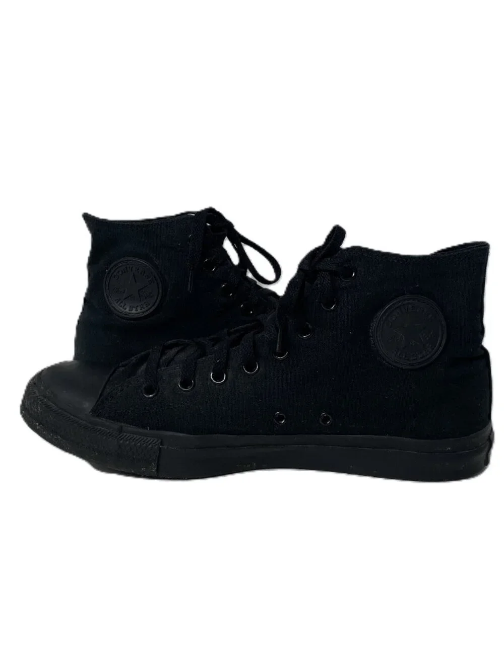 Converse Chuck Taylor All Star High Top All Black Canvas Men Sz 12 Sneaker Shoes
